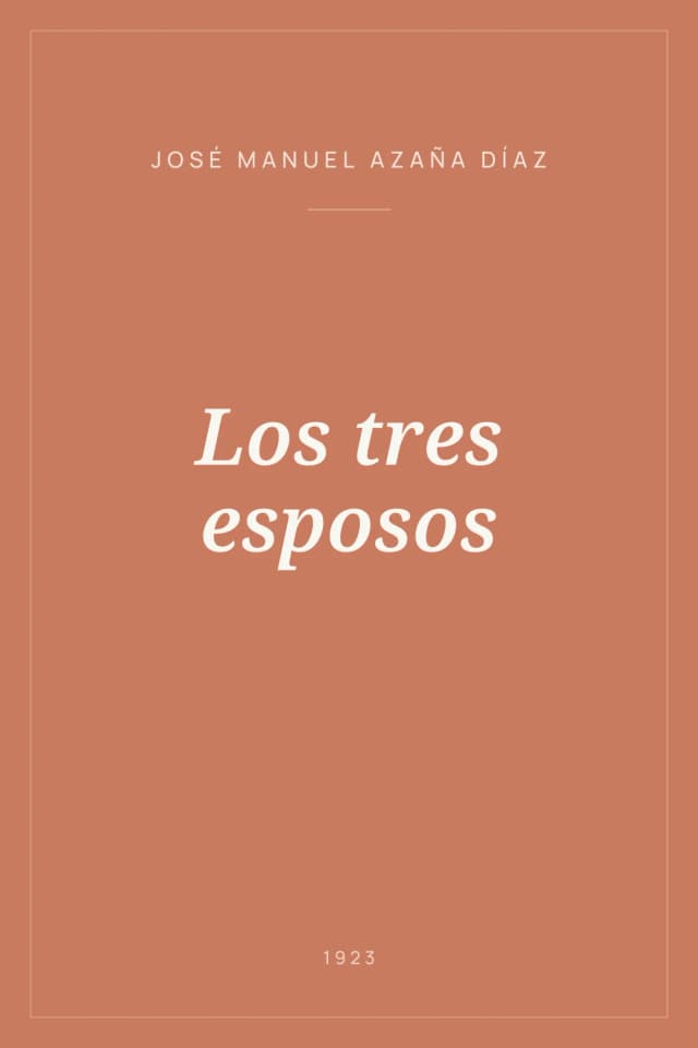 Portada de Los tres esposos