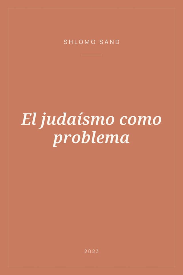 Portada de El judaísmo como problema