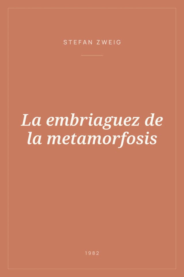 Portada de La embriaguez de la metamorfosis