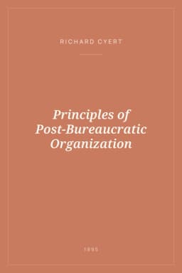 Portada de Principles of Post-Bureaucratic Organization