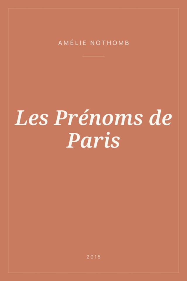 Portada de Les Prénoms de Paris