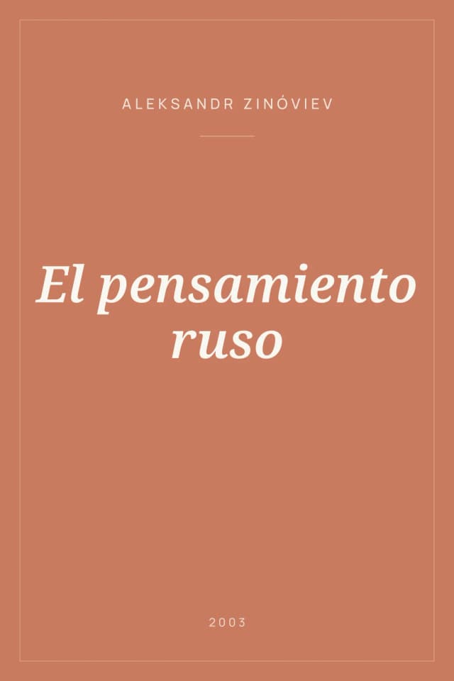 Portada de El pensamiento ruso