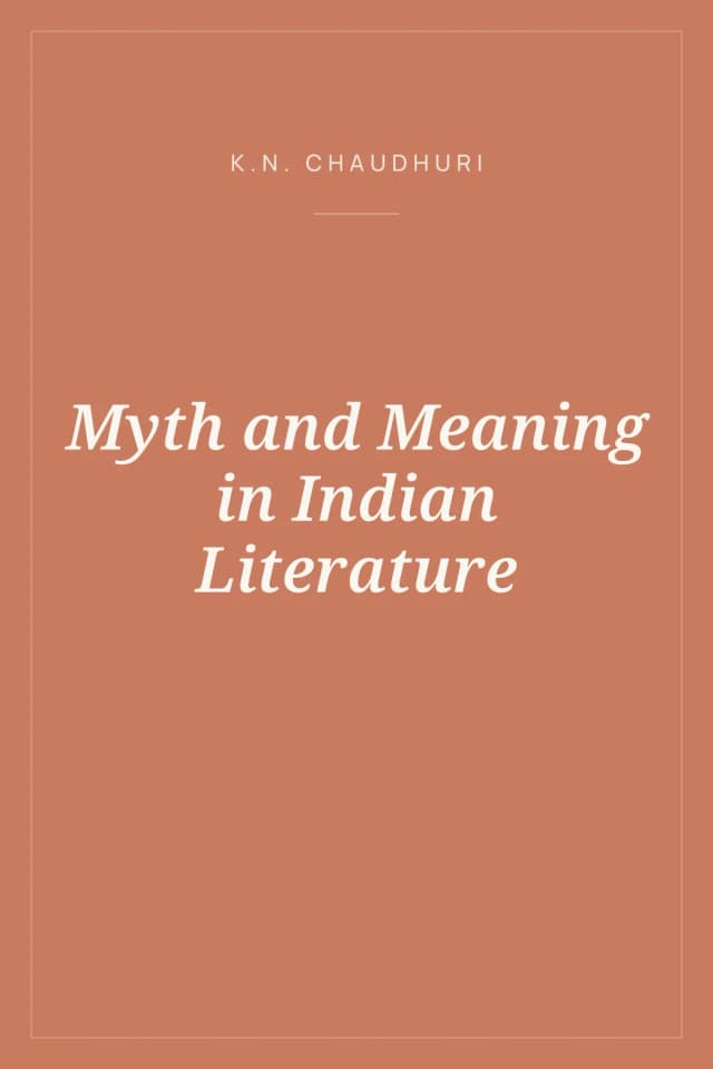 Portada de Myth and Meaning in Indian Literature