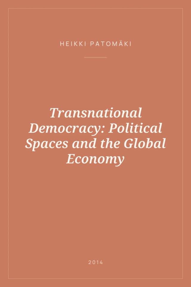 Portada de Transnational Democracy: Political Spaces and the Global Economy