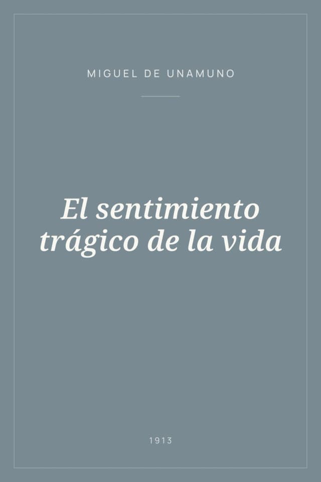 Portada de El sentimiento trágico de la vida