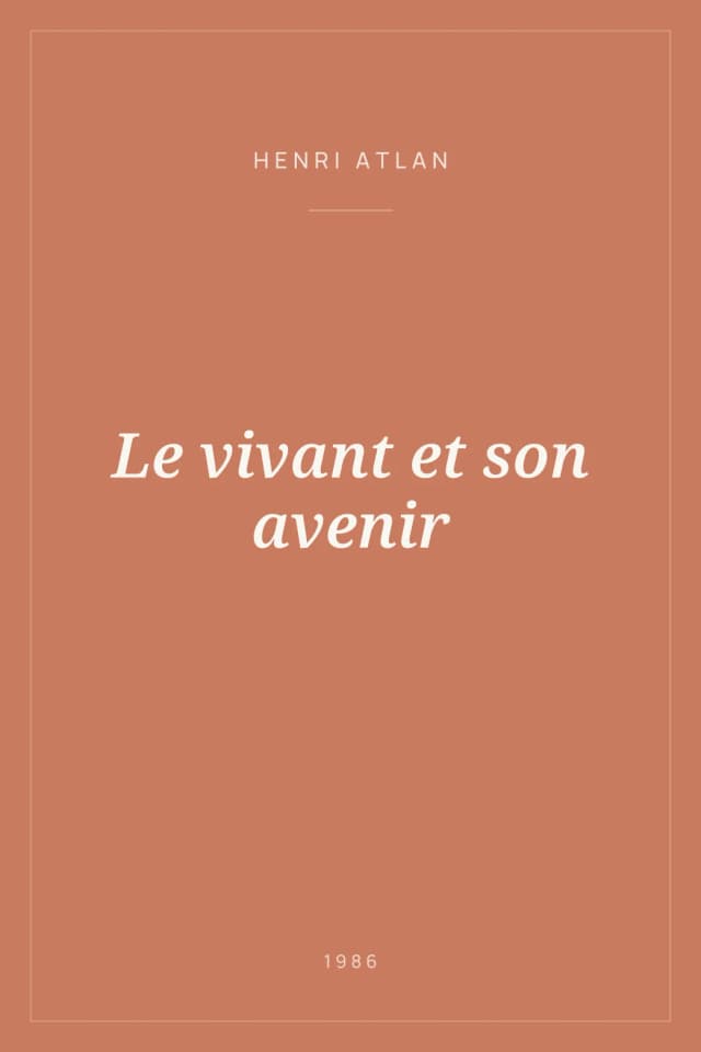 Portada de Le vivant et son avenir