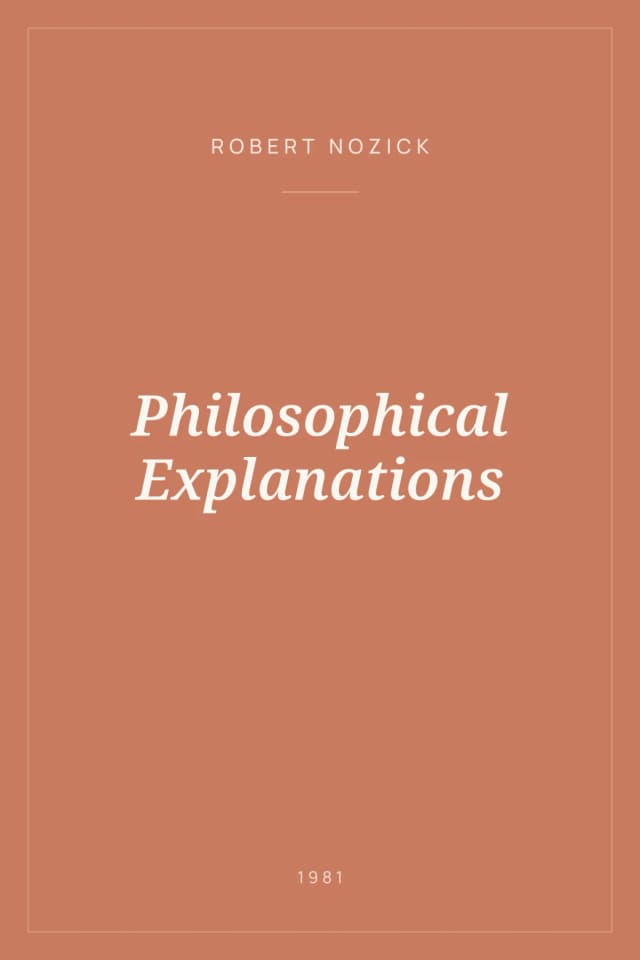 Portada de Philosophical Explanations