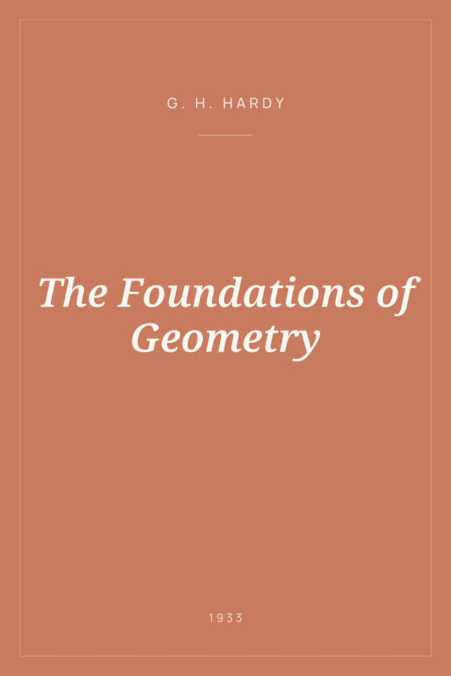 Portada de The Foundations of Geometry