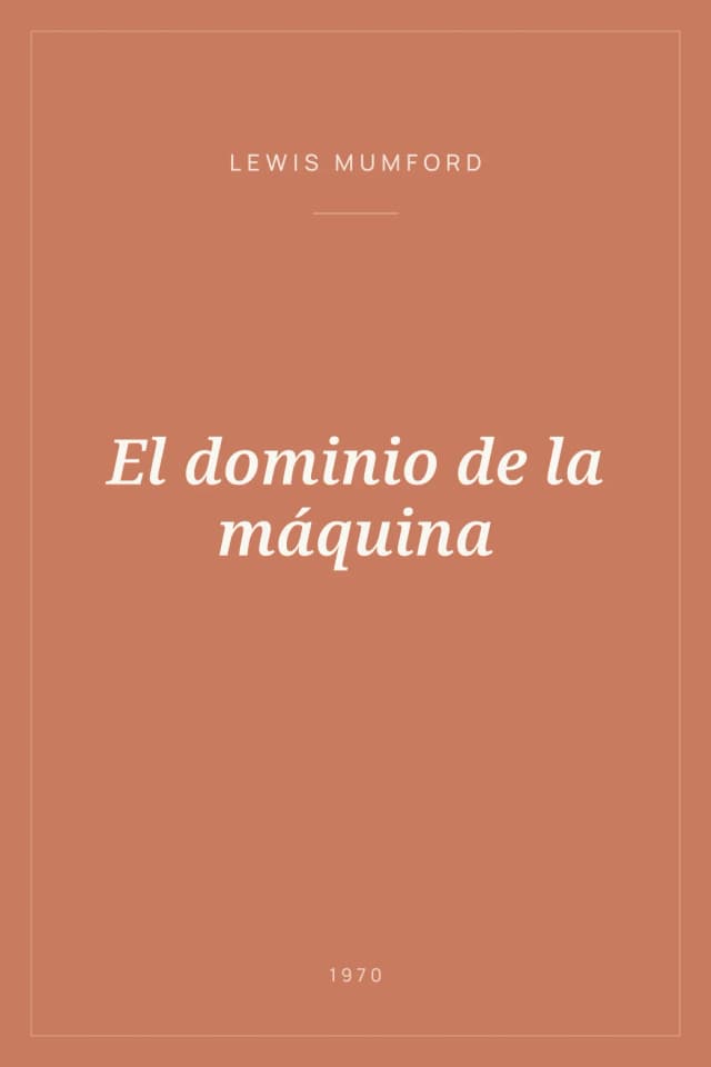 Portada de El dominio de la máquina