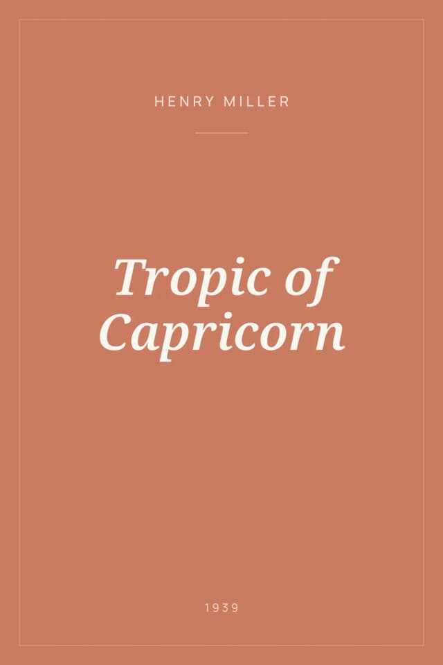 Portada de Tropic of Capricorn