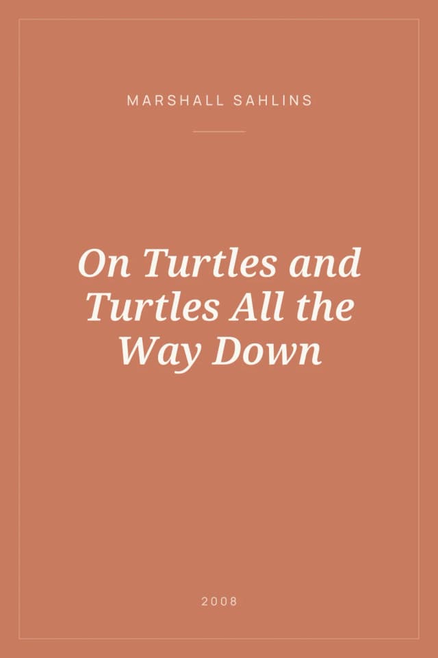 Portada de On Turtles and Turtles All the Way Down