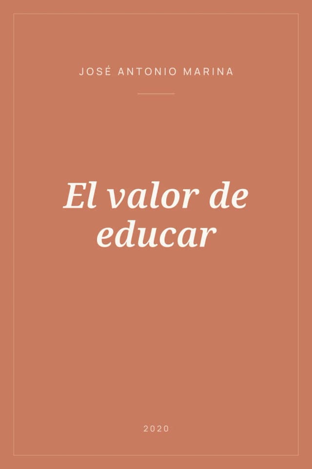 Portada de El valor de educar