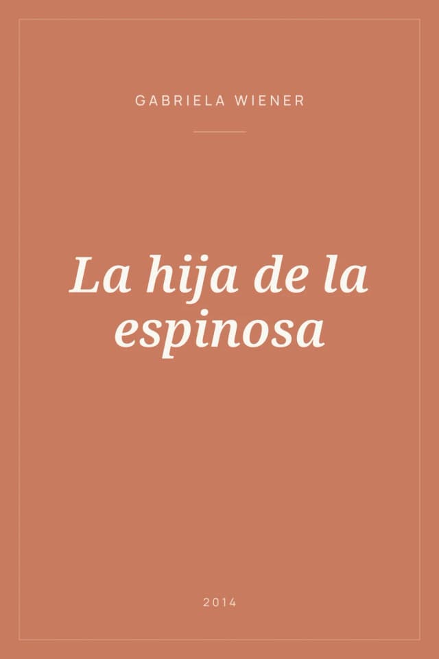 Portada de La hija de la espinosa