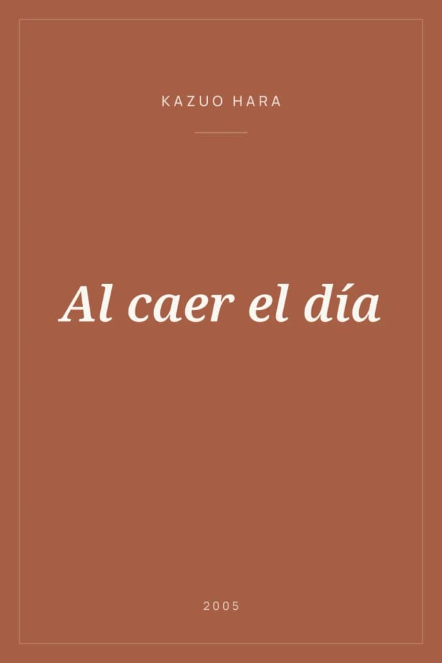 Portada de Al caer el día
