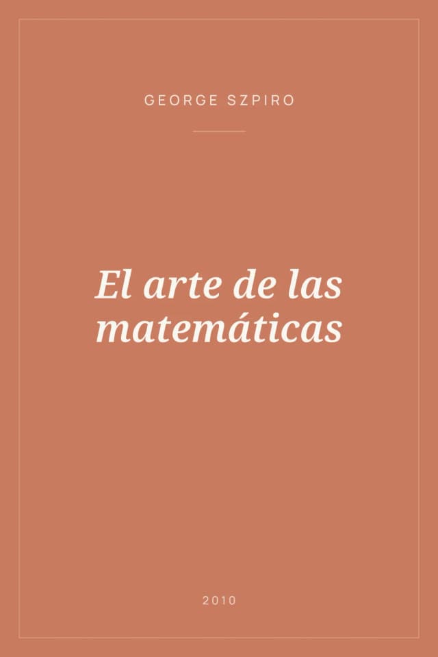 Portada de El arte de las matemáticas