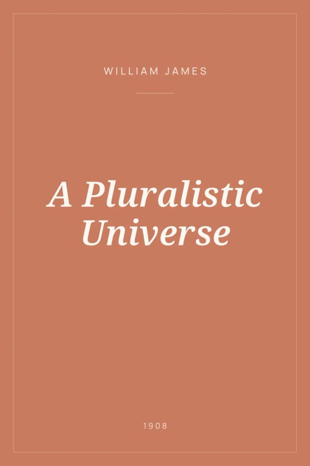 Portada de A Pluralistic Universe