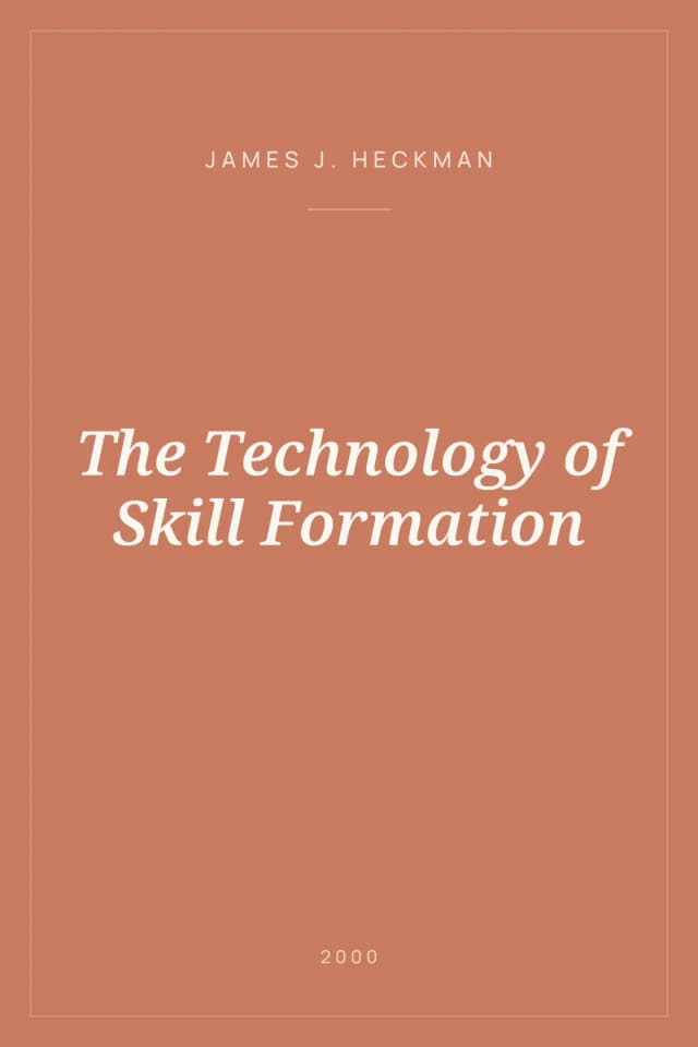 Portada de The Technology of Skill Formation