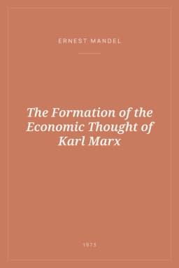 Portada de The Formation of the Economic Thought of Karl Marx