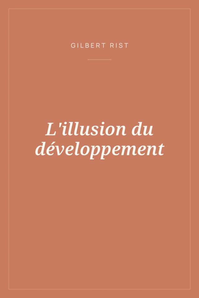 Portada de L'illusion du développement