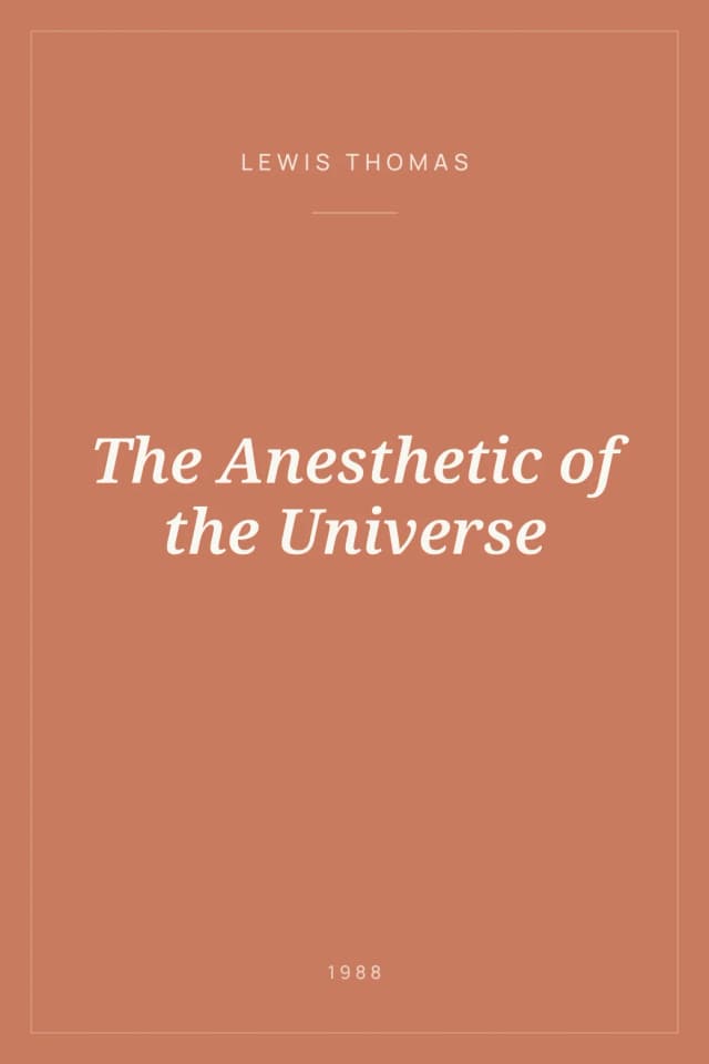 Portada de The Anesthetic of the Universe