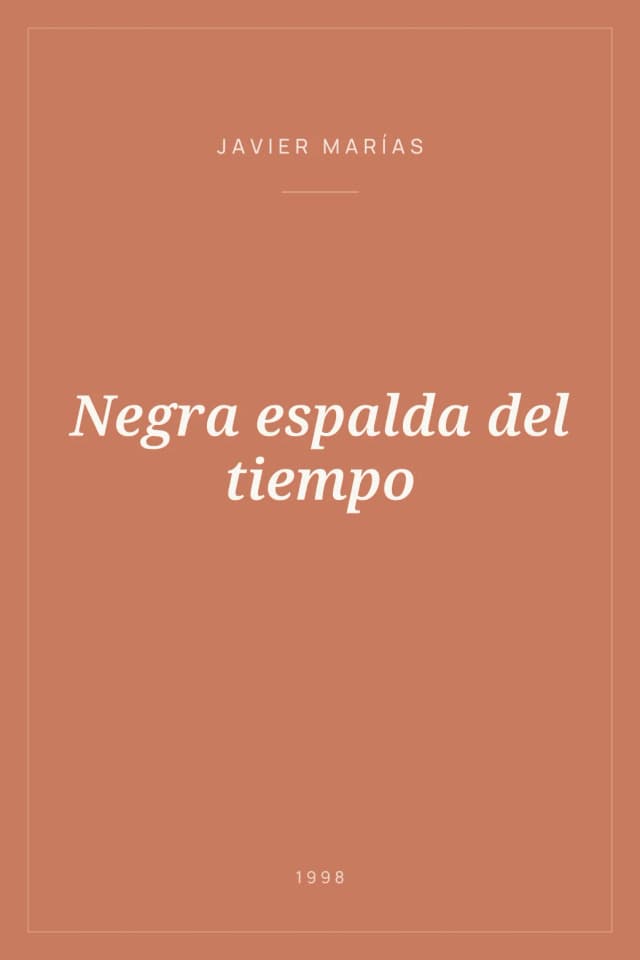 Portada de Negra espalda del tiempo