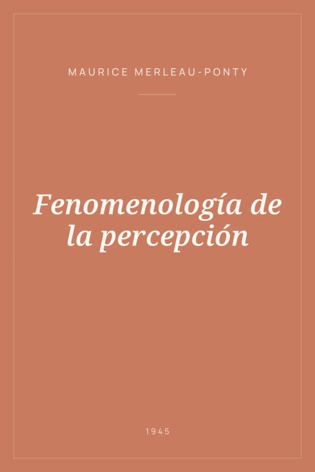 Portada de Fenomenología de la percepción