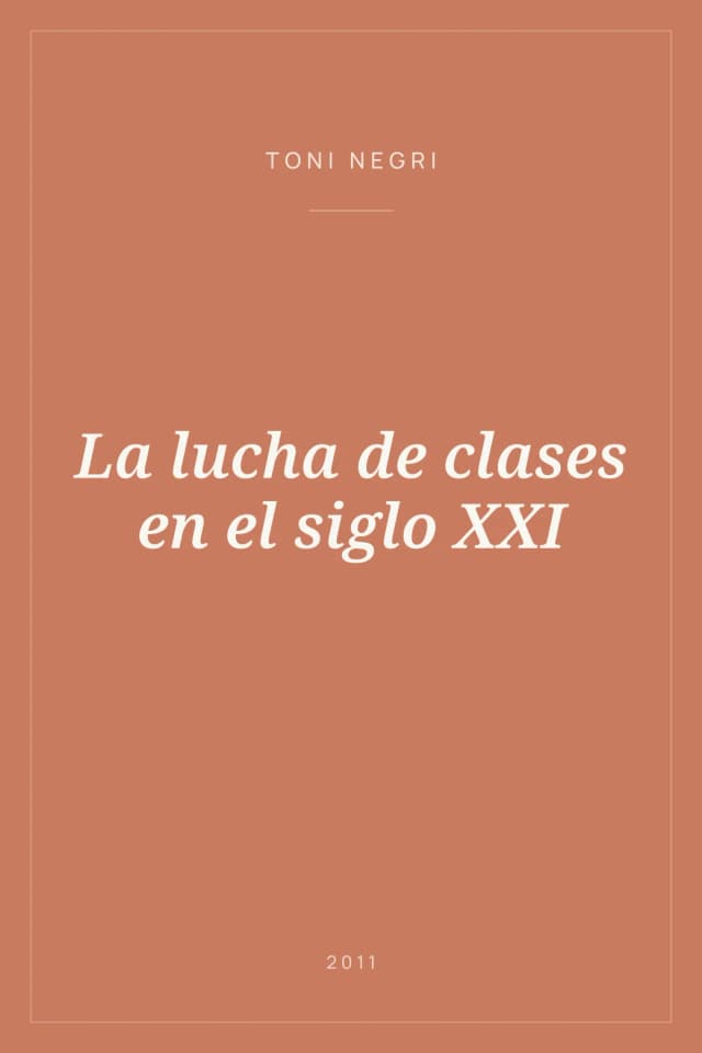 Portada de La lucha de clases en el siglo XXI
