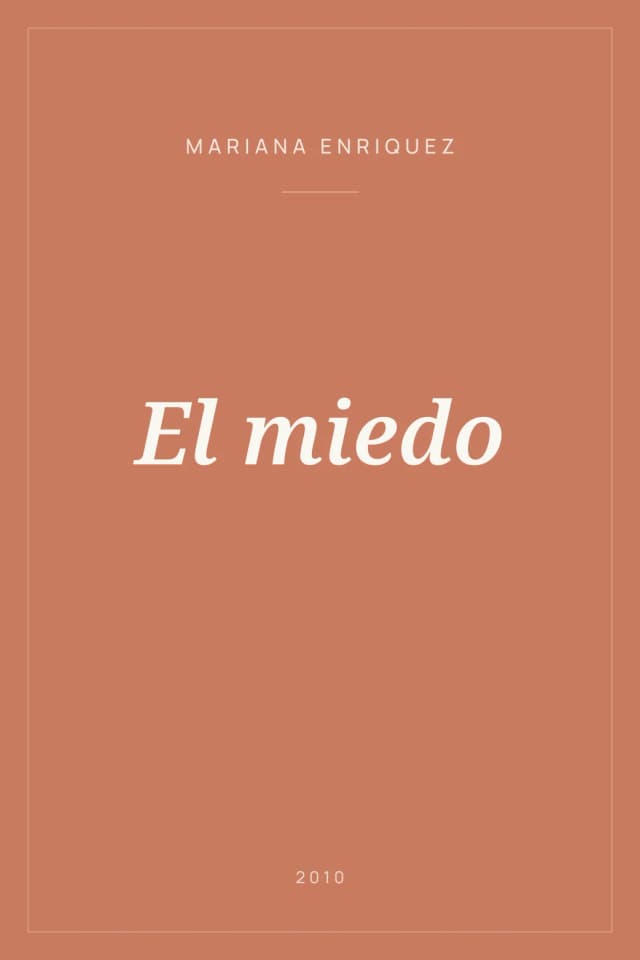 Portada de El miedo