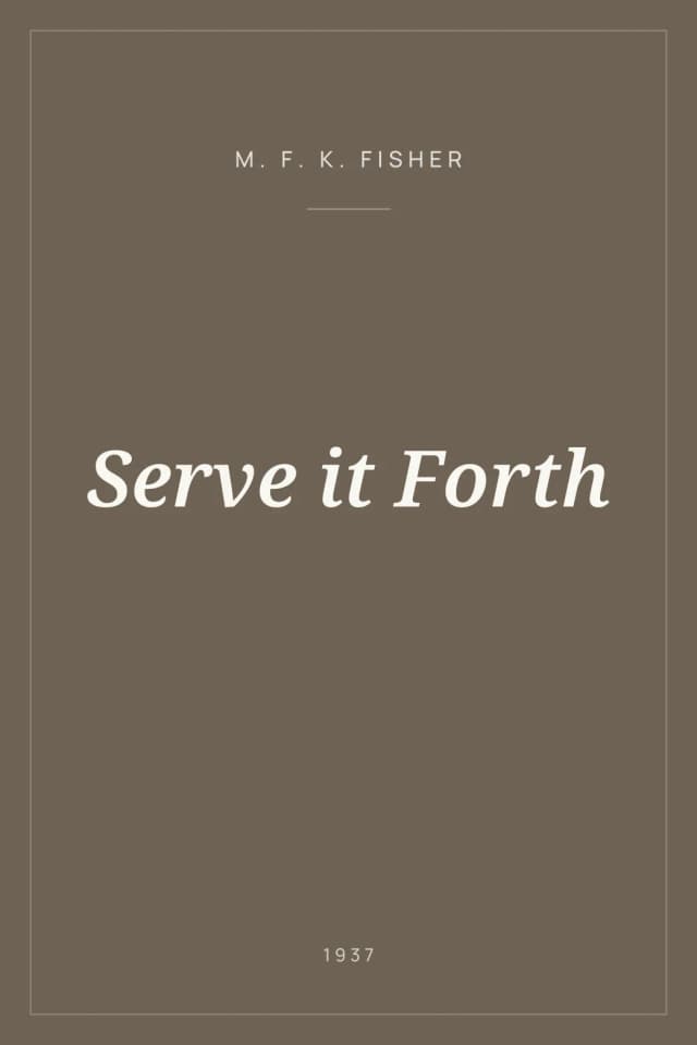 Portada de Serve it Forth