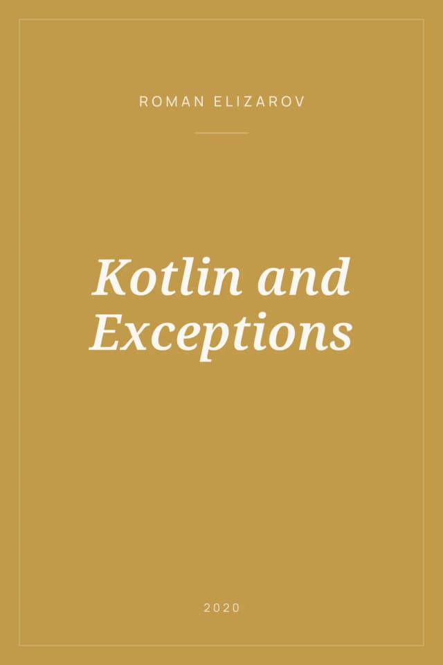 Portada de Kotlin and Exceptions