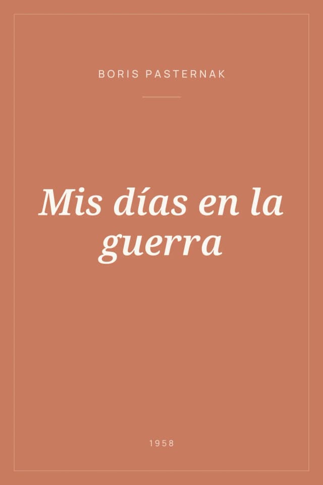 Portada de Mis días en la guerra