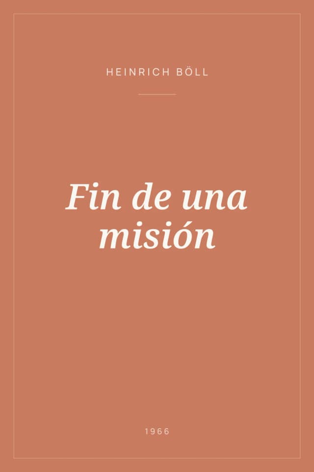 Portada de Fin de una misión