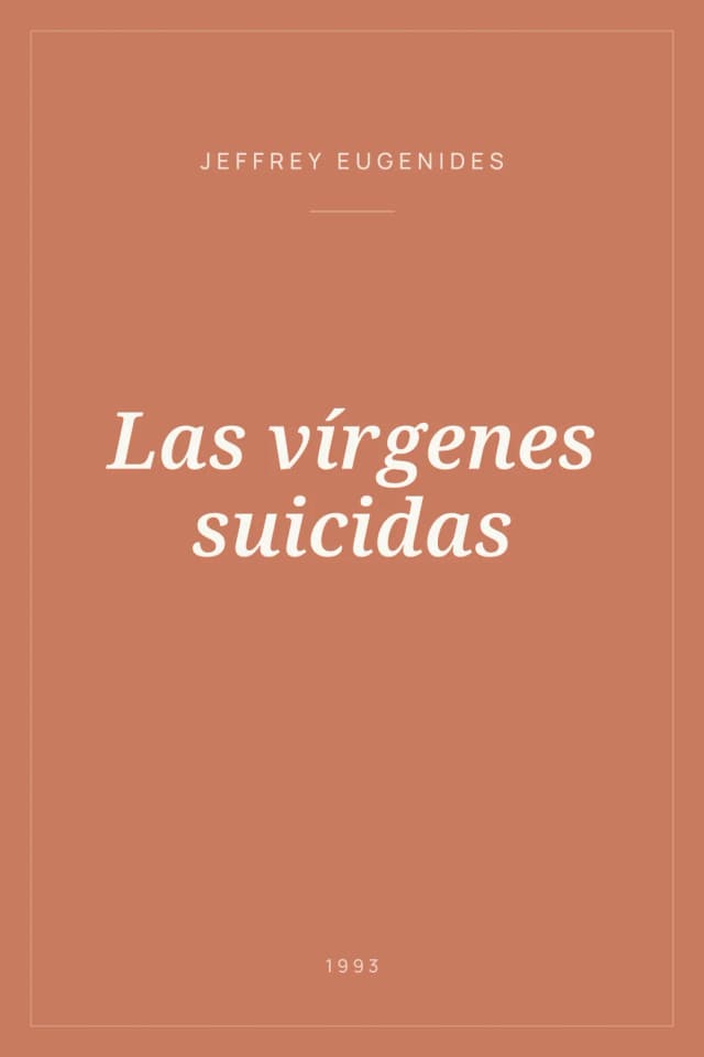 Portada de Las vírgenes suicidas
