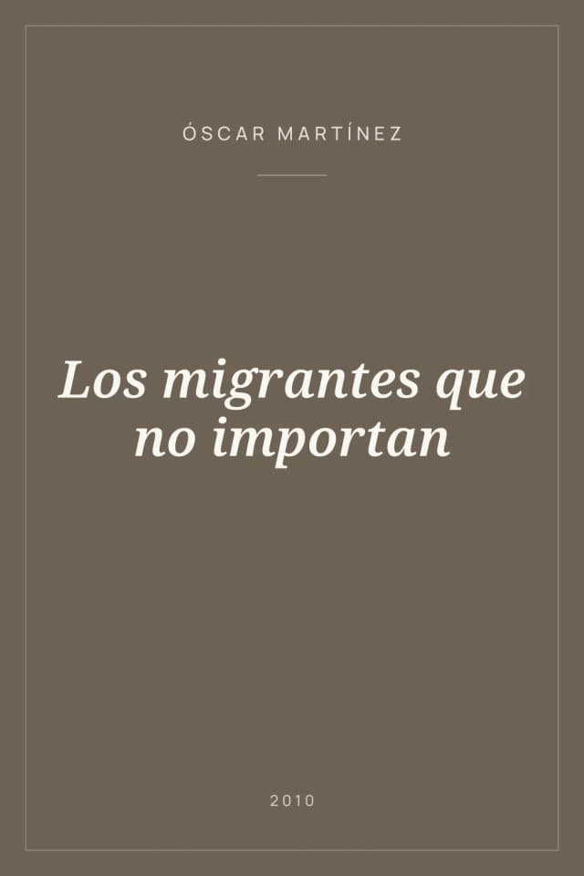 Portada de Los migrantes que no importan