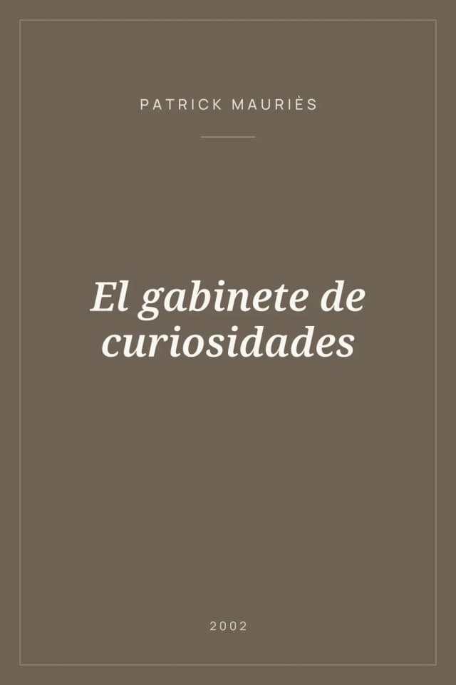 Portada de El gabinete de curiosidades