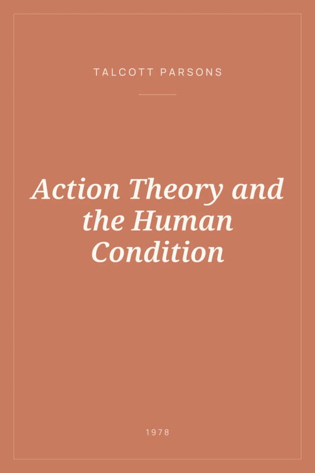 Portada de Action Theory and the Human Condition