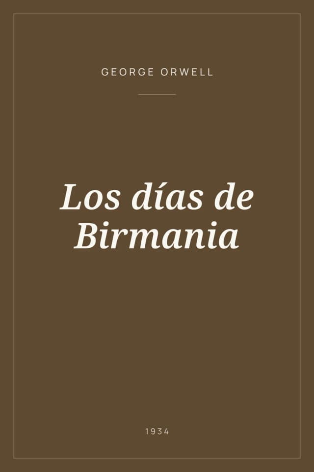 Portada de Los días de Birmania