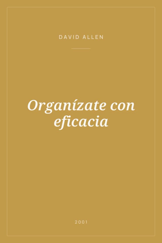 Portada de Organízate con eficacia