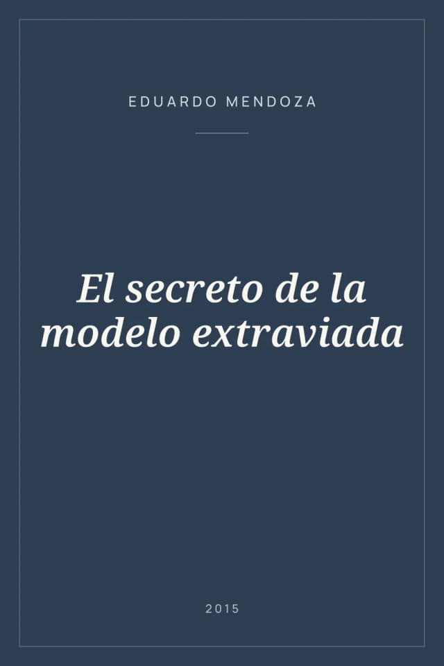Portada de El secreto de la modelo extraviada