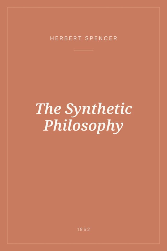 Portada de The Synthetic Philosophy