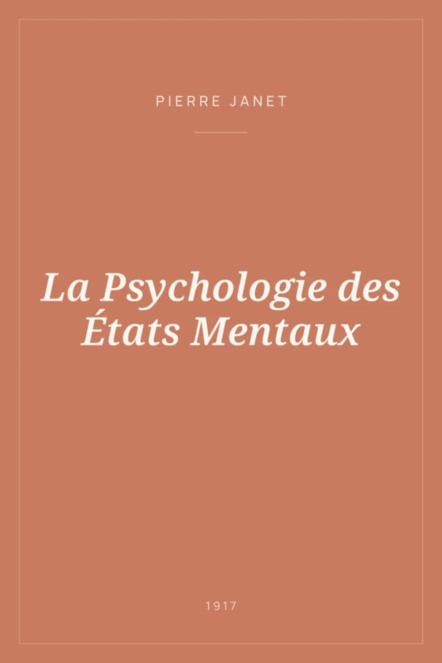 Portada de La Psychologie des États Mentaux
