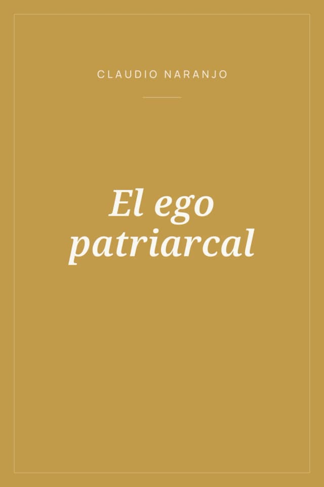 Portada de El ego patriarcal