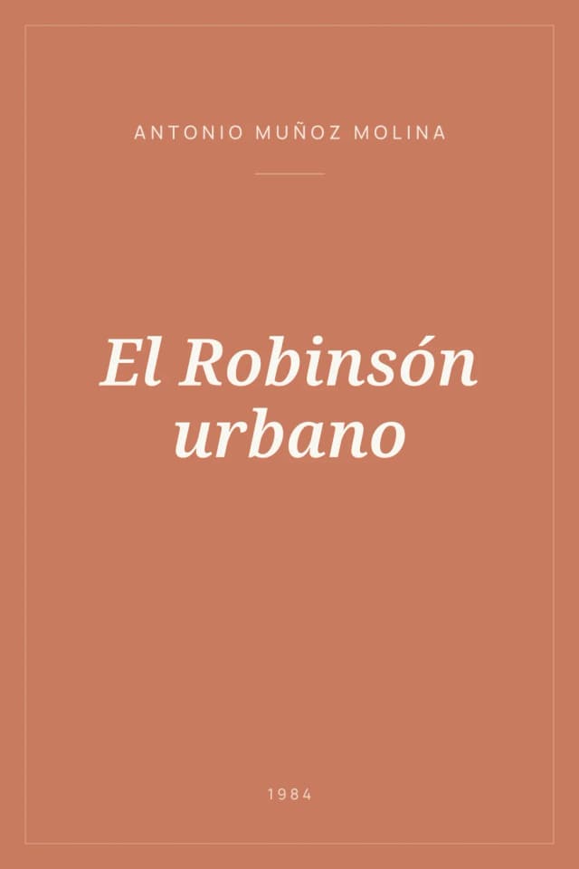 Portada de El Robinsón urbano