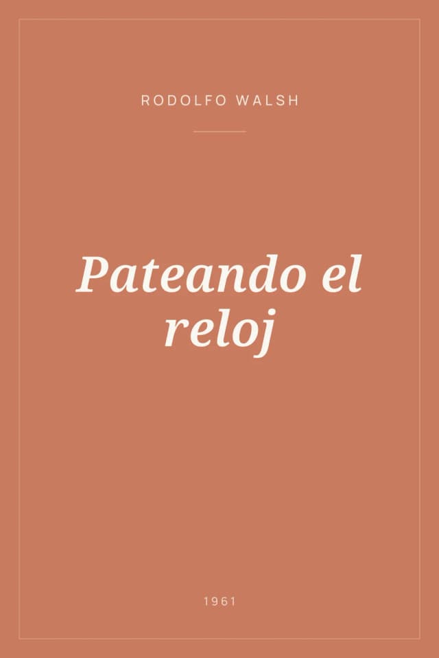 Portada de Pateando el reloj
