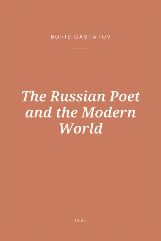 Portada de The Russian Poet and the Modern World