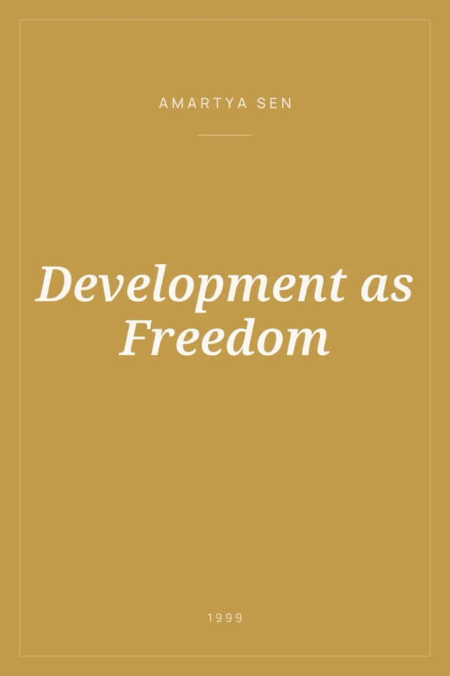 Portada de Development as Freedom