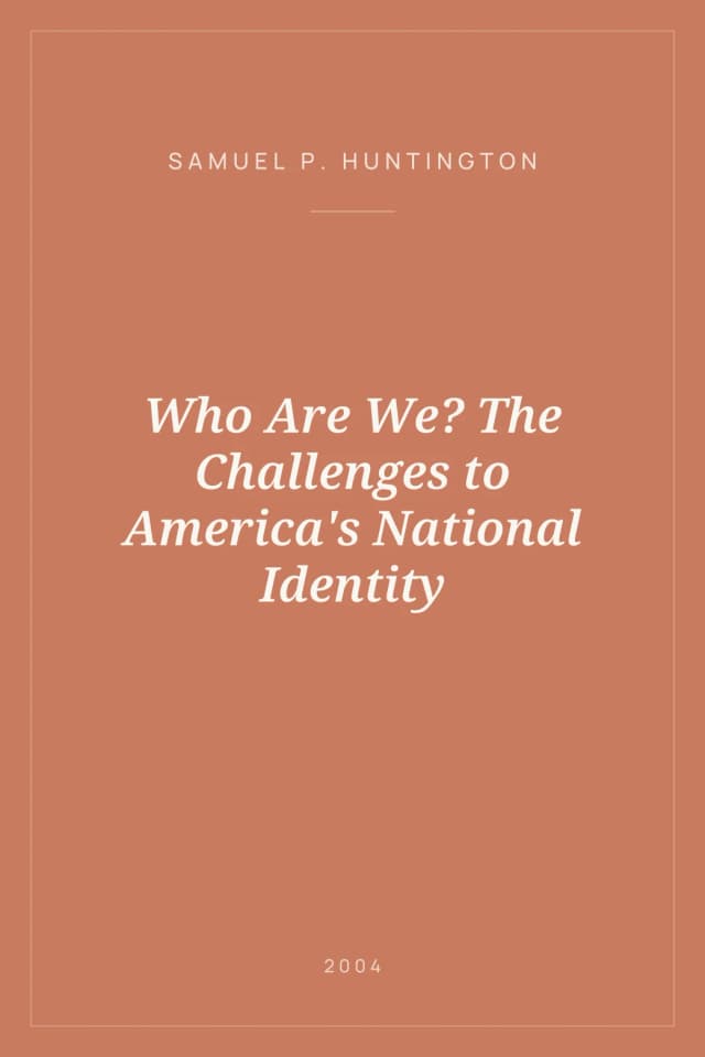 Portada de Who Are We? The Challenges to America's National Identity