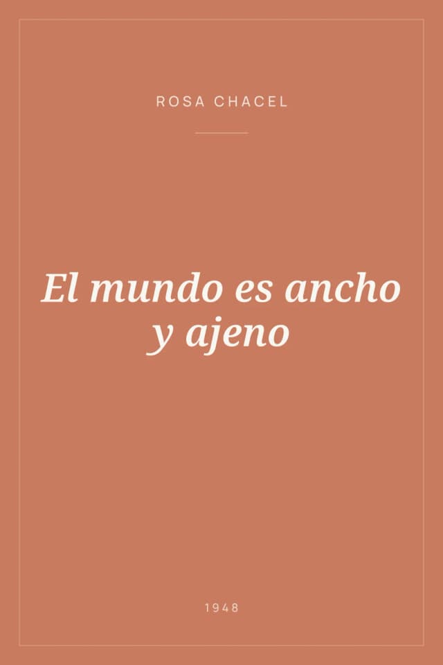 Portada de El mundo es ancho y ajeno
