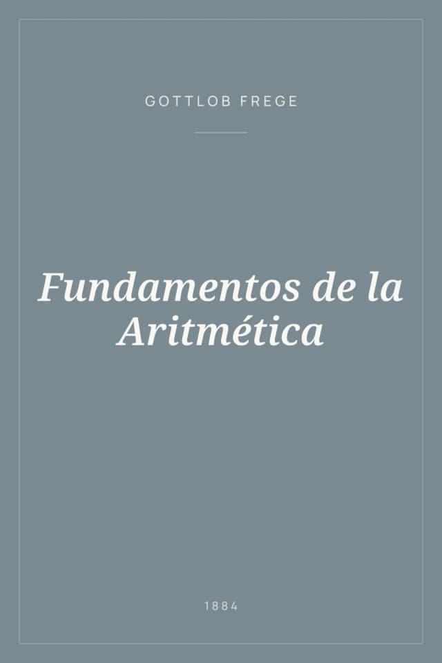 Portada de Fundamentos de la Aritmética