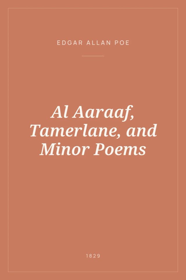 Portada de Al Aaraaf, Tamerlane, and Minor Poems